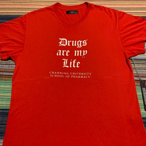 Amiri Drugs Are My Life T-Shirt - Picture 1 of 6